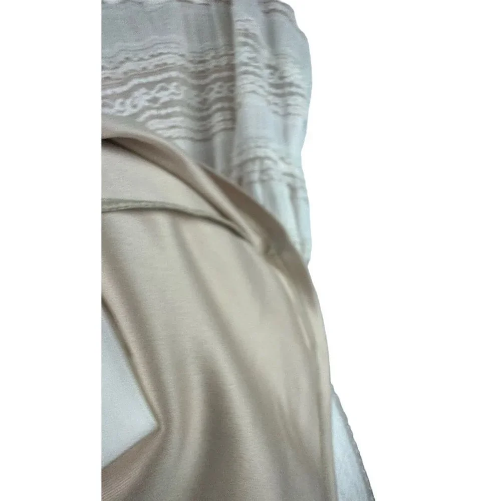 Eliza J Womens Lace Tiered Ivory Maxi Dress Boho Cottagecore Sz 12 - Picture 8 of 10